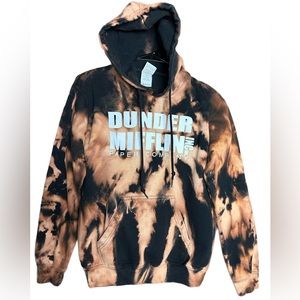 The Office Dunder Mifflin, Inc Paper Company Custom Bleach Dye‎ Hoodie